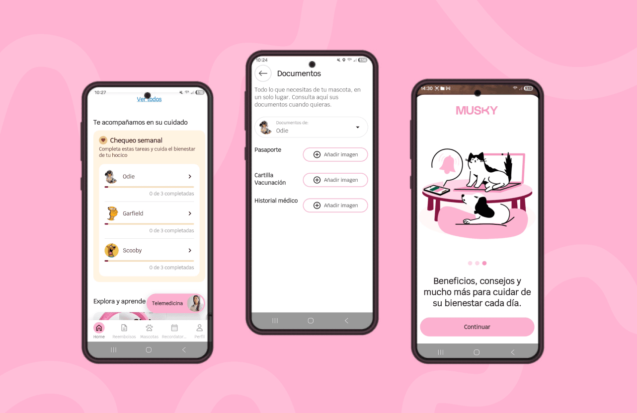 Toda la documentación de las mascotas de forma accesible en la nueva app de Musky