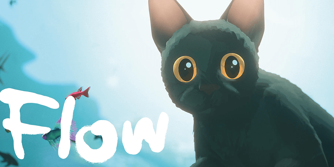 Imagen del gato negro de la película Flow